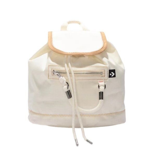 🎒SCHOOL SALE🎒Converse Mini Rucksack Cream Bag Pocket Button 10023000-A01 - Picture 4 of 11